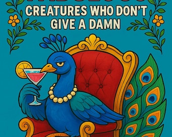 Funny Swearing Animals Coloring Book: Snarky Quotes (Digital Download PDF)