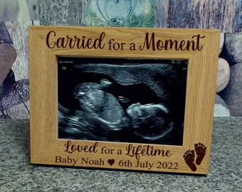 Carried for a moment memorial photo frame, Pregnancy Baby Loss gift Miscarriage gift, Memorial Frame, Stillborn Memorial Gift,