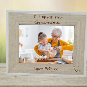 Personalised Grandma photo Frame Gift, Custom Grandma I Love You Keepsake Photo Frame Gift, Grandma birthday christmas Gift image 4