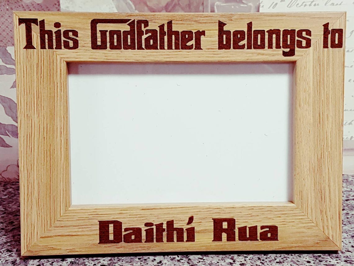 Personalised godfather photo frame Gift For Godfather Etsy