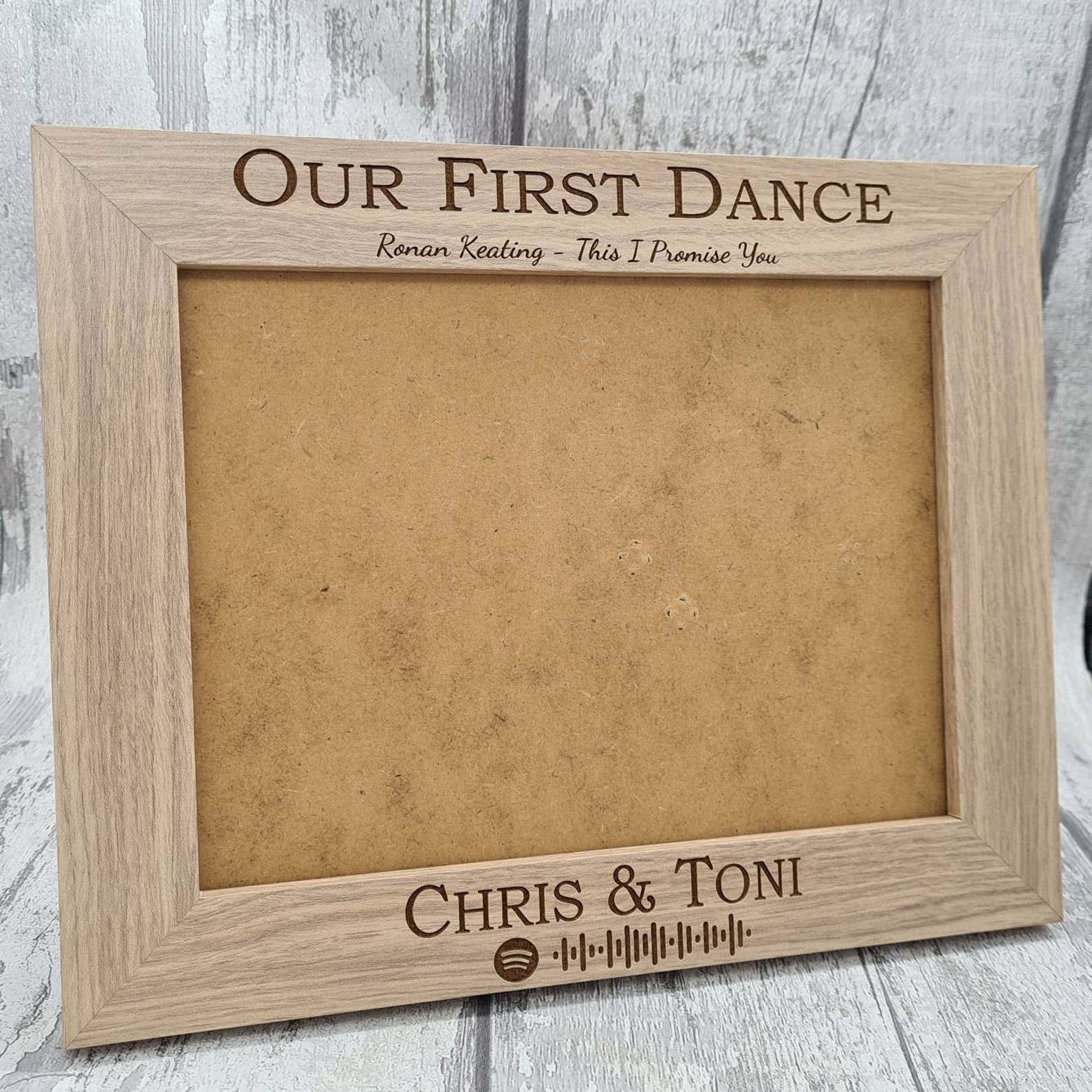Personalised song photo frame Valentines Day Gift Wedding Song Etsy