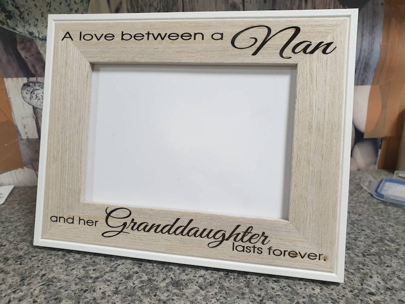 Personalised nana photo frame nanny gift a love between a