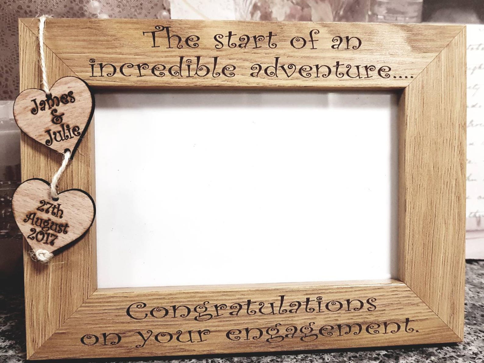 Personalised engagement frame engagement gift engagement Etsy