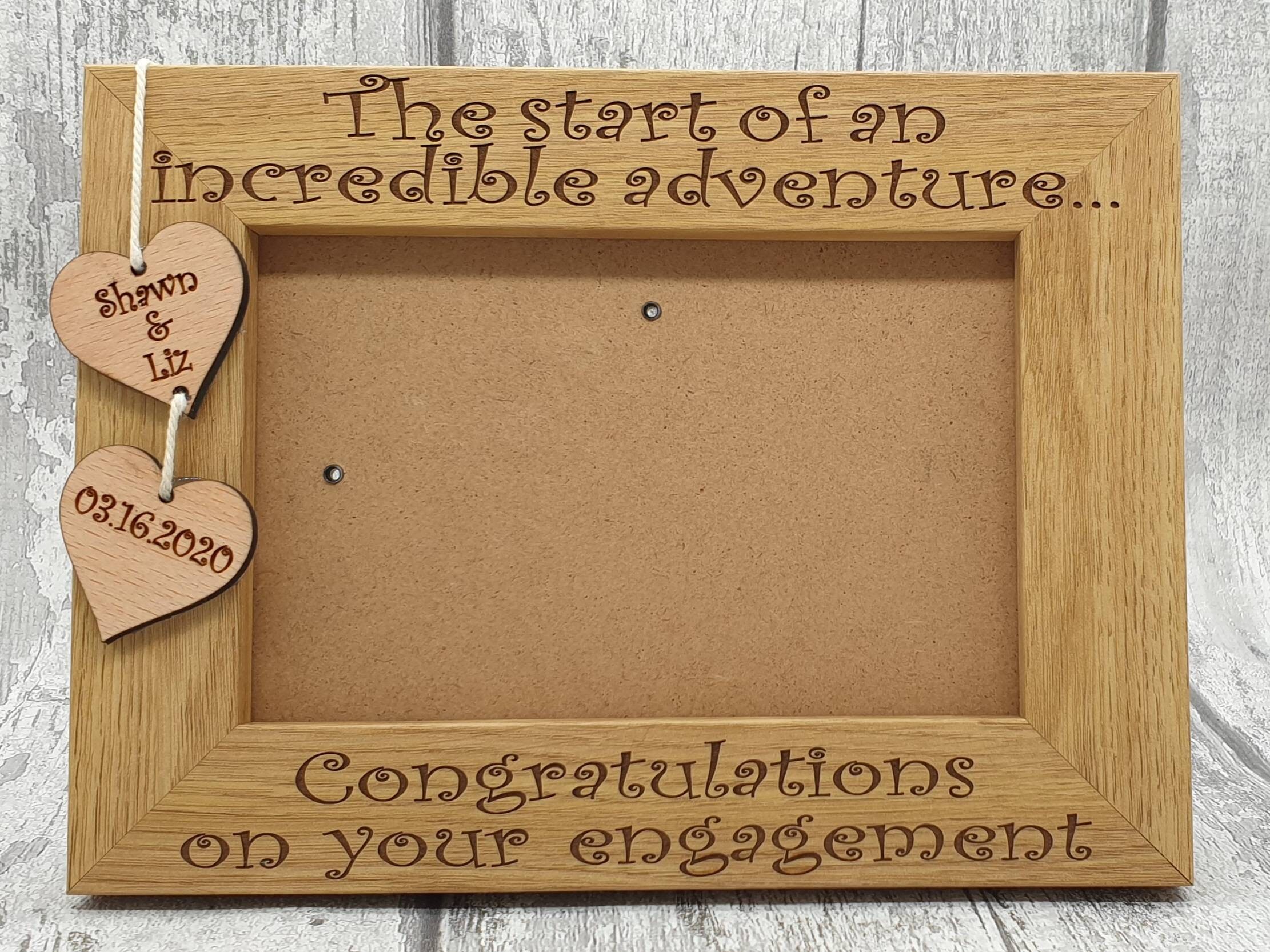 Personalised engagement frame engagement gift engagement Etsy