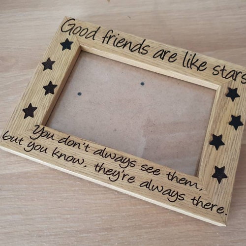 Best Friend Picture Frame Photo & Quote Printed on Wood Etsy