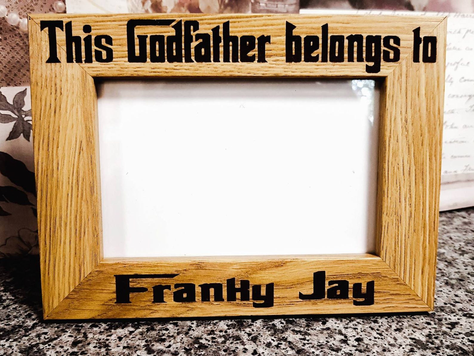 Personalised godfather photo frame Gift For Godfather Etsy