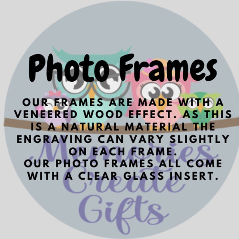 Personalised granny photo frame, engraved photo frame, grandchildren photo frame, birthday gift, valentines gift, christmas gift for granny image 7