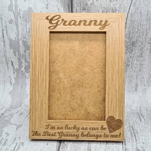 Personalised granny photo frame, engraved photo frame, grandchildren photo frame, birthday gift, valentines gift, christmas gift for granny