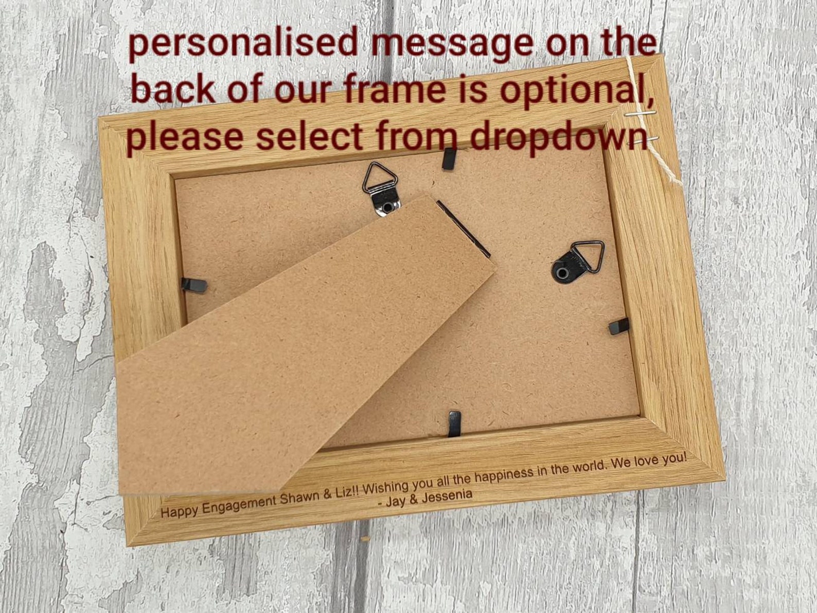 Personalised Engagement Photo Frame Personalised Engagement Etsy UK