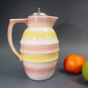 Chocolate Cacao Jug CERAMIC WEIMAR REPUBLIC Colditz German modernism Bauhaus airbrushed design Art Deco