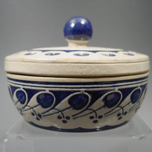 Westerwald Stoneware ART NOUVEAU antique BUTTER dish - Made by Reinhold Hanke Design attr. to Students of Henry van de Velde