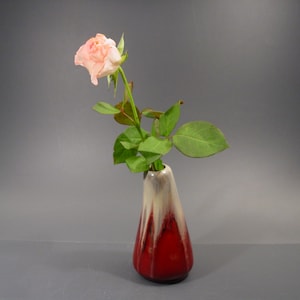 Jugendstil SOLIFLEUR Keramik VASE - Henry van de Velde Stil - ochsenblut farbene Glasur - Deutsches Design der Moderne