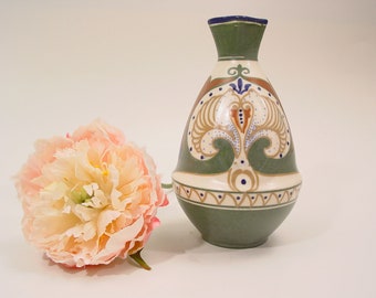 ARNHEIM Keramik Vase ART NOUVEAU antike Niederlande handbemalt Keramik J L Modernismus Design Holland Arnhemsche Fayence - Collenbrander