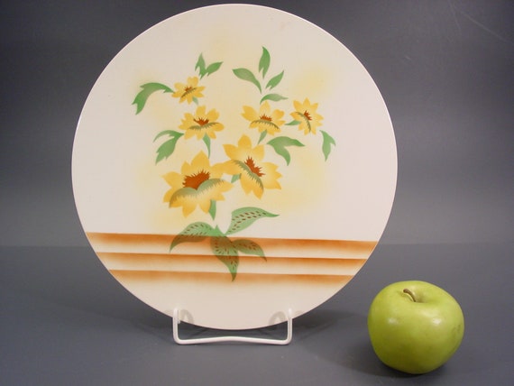 modernism blue cake stand bauhaus industrial design CERAMIC WEIMAR REPUBLIC tray cake plate Villeroy Boch 1920s vintage German Art Deco