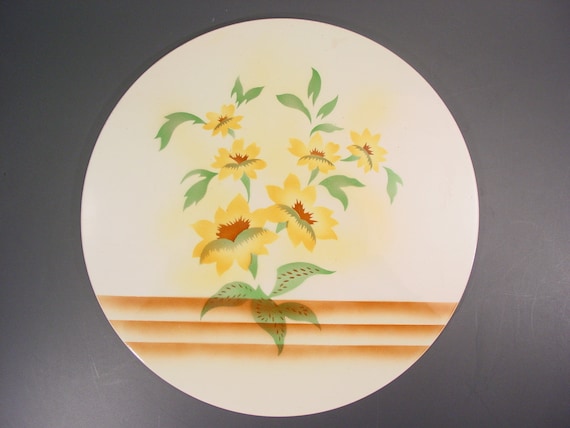 modernism blue cake stand bauhaus industrial design CERAMIC WEIMAR REPUBLIC tray cake plate Villeroy Boch 1920s vintage German Art Deco