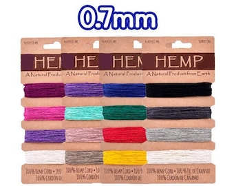 0.7MM Carded HEMP CORD 4 in 1  HEMP Yarn 10lb Tested Bookbinding & Macrame cord True Hemp Jewelry making cord