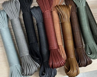 3.0mm Imitation Leather cord  Thick Crochet cord Knotting cord 20yards a hank Fake Leather Cord Bracelet cord Tent Setting Rope