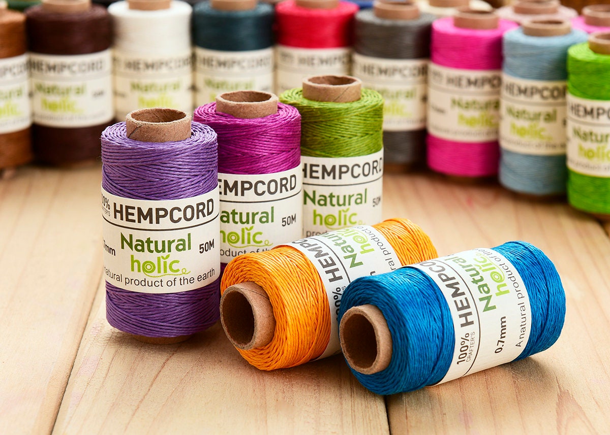 0.7MM Polished Hemp cord Hemp Thread 50Meters Full Roll 100 Etsy
