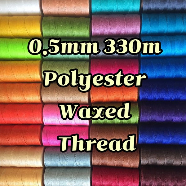 0.5mm Waxed Polyester Thread 320meters a Spool DIY Craft Macrame Knotting Jewelry Making cord Sticky cord perfect for DIY Crafts