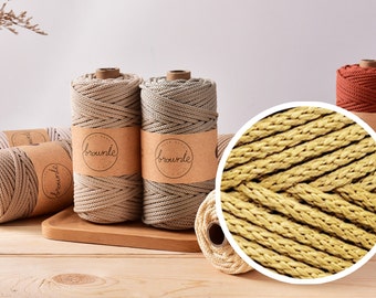 Cordon texturé en polyester de 3,5 mm, 70 mètres par rouleau, parfait pour tricoter des cordons de nouage, des cordons de fabrication de bijoux