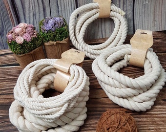 4.0MM to 20MM For Hand-dyeing Purpose  Pure Cotton MACRAME ROPES Soft Cotton Rope,  Cotton Craft Ropes Natural Cotton Rope