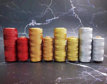 0.8~1.0MM Metallic Embroidery Thread GIFT Wrapping Cord 100meters / 70meters Fancy Metallic thread Craft cord