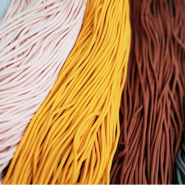 5.0MM Air Soft Polyester Braid Rope Extremely Lightweight Rope  100yards a Hank  Perfect for Macrame Making Bag ROPE Chunky String