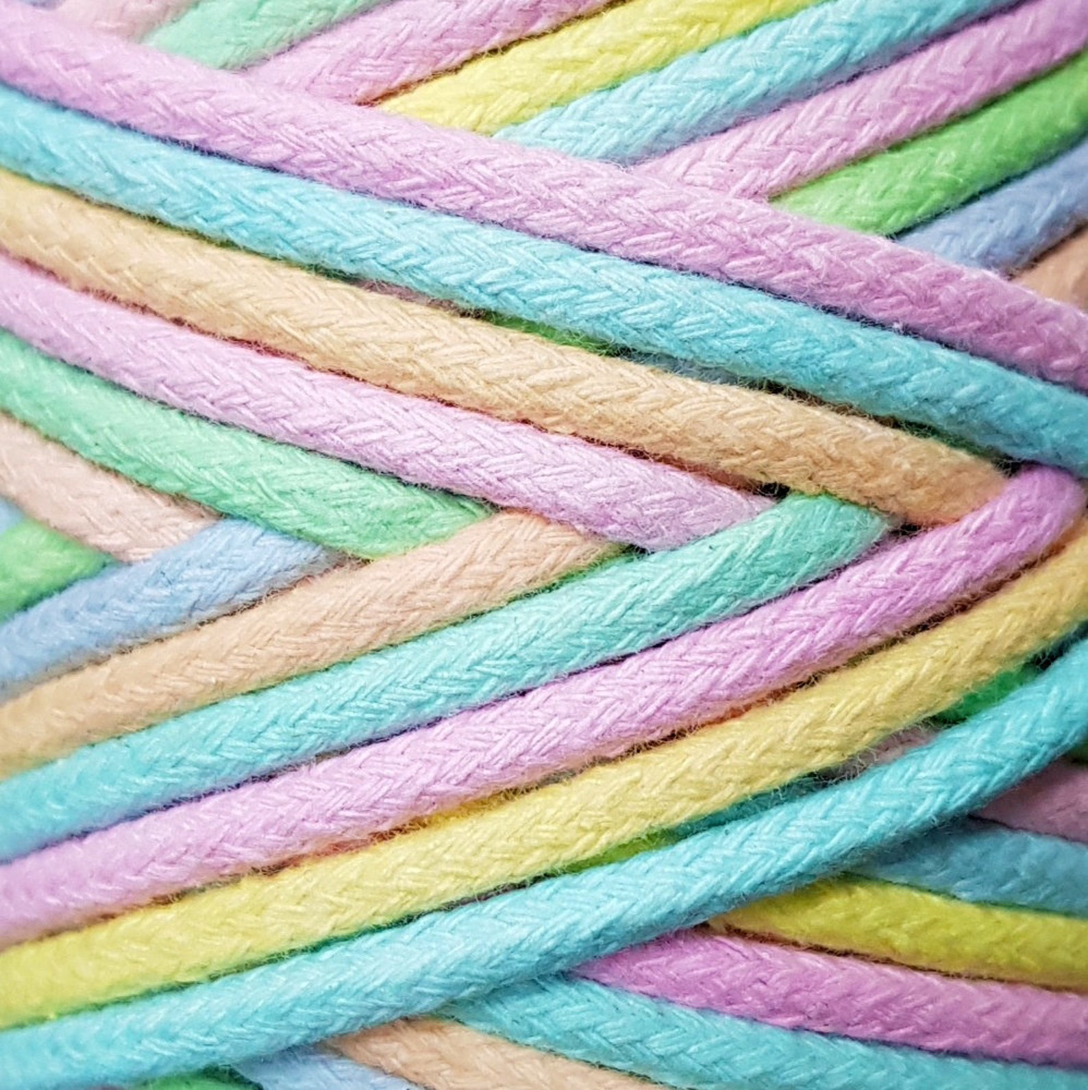 4.5MM Pastel Braid COTTON ROPE Macrame Rope Pure Cotton SOFT Etsy