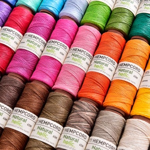 0.6MM Polished Hemp cord Hemp Thread 65Meters Full Roll 100% Hemp quality 10lb Tested Over 40colors Available
