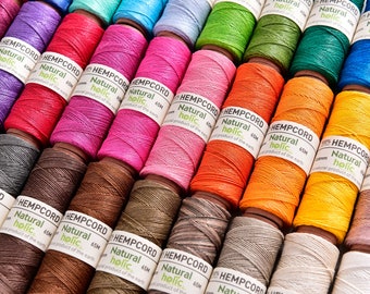 0.6MM Polished Hemp cord Hemp Thread 65Meters Full Roll 100% Hemp quality 10lb Tested Over 40colors Available