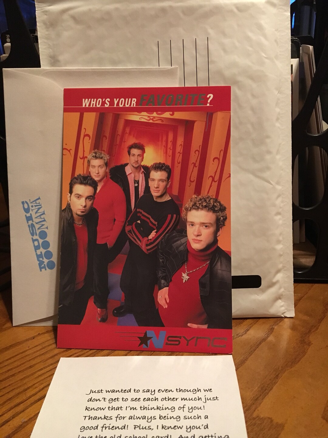 Vintage 2001 Collectable NSYNC Friendship Greeting Card - Personalized ...