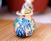Wooden smoking pipe, Tobacco smoking bowl, Fairy fish smoking bowl, Blue fish smoking pipe, Unique fairy flower pipe, Hippie smoking bowl