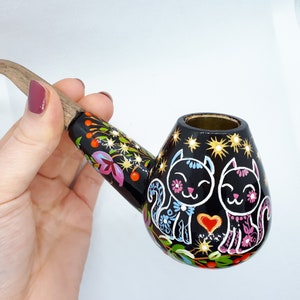 cat tobacco bowl Hand Blown Orange Tabby Pipe: Glass Art Sculpture Cat Tobacco Bowl - Etsy