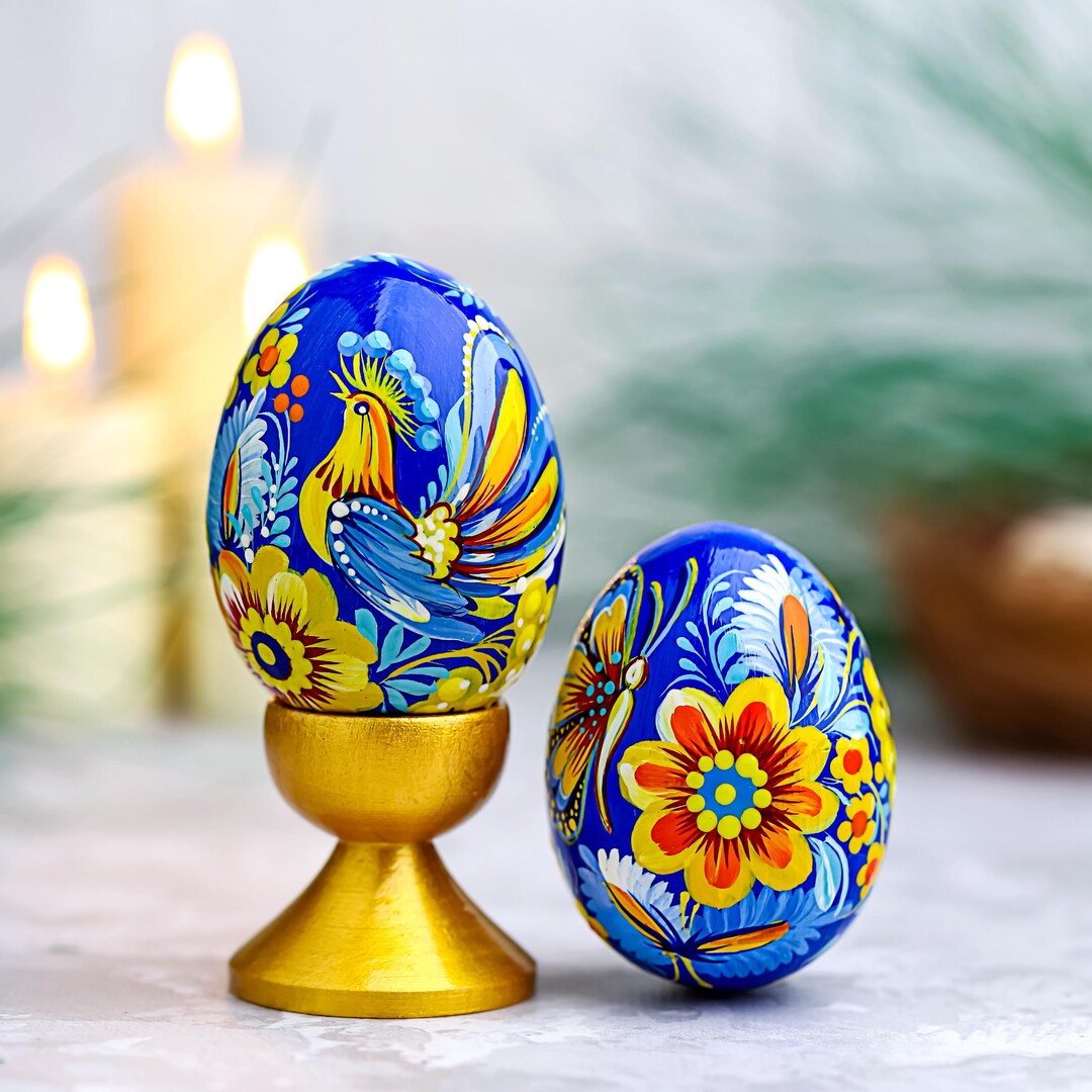 Hand-painted Wooden Easter Egg - Personalized Ukrainian Pysanky With ...