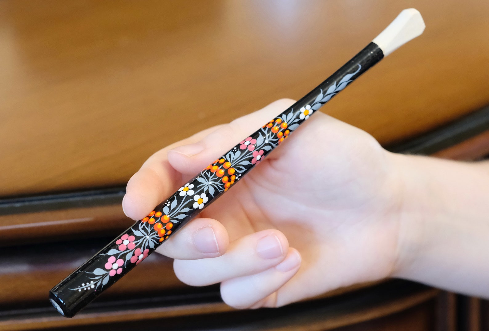 Long Wooden Regular Cigarette Holder Flower Cigarette Stem Etsy