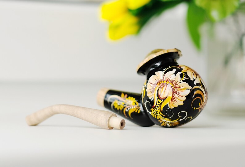 Unique wooden bowl for smoking Tobacco pipe with lid Beige Etsy