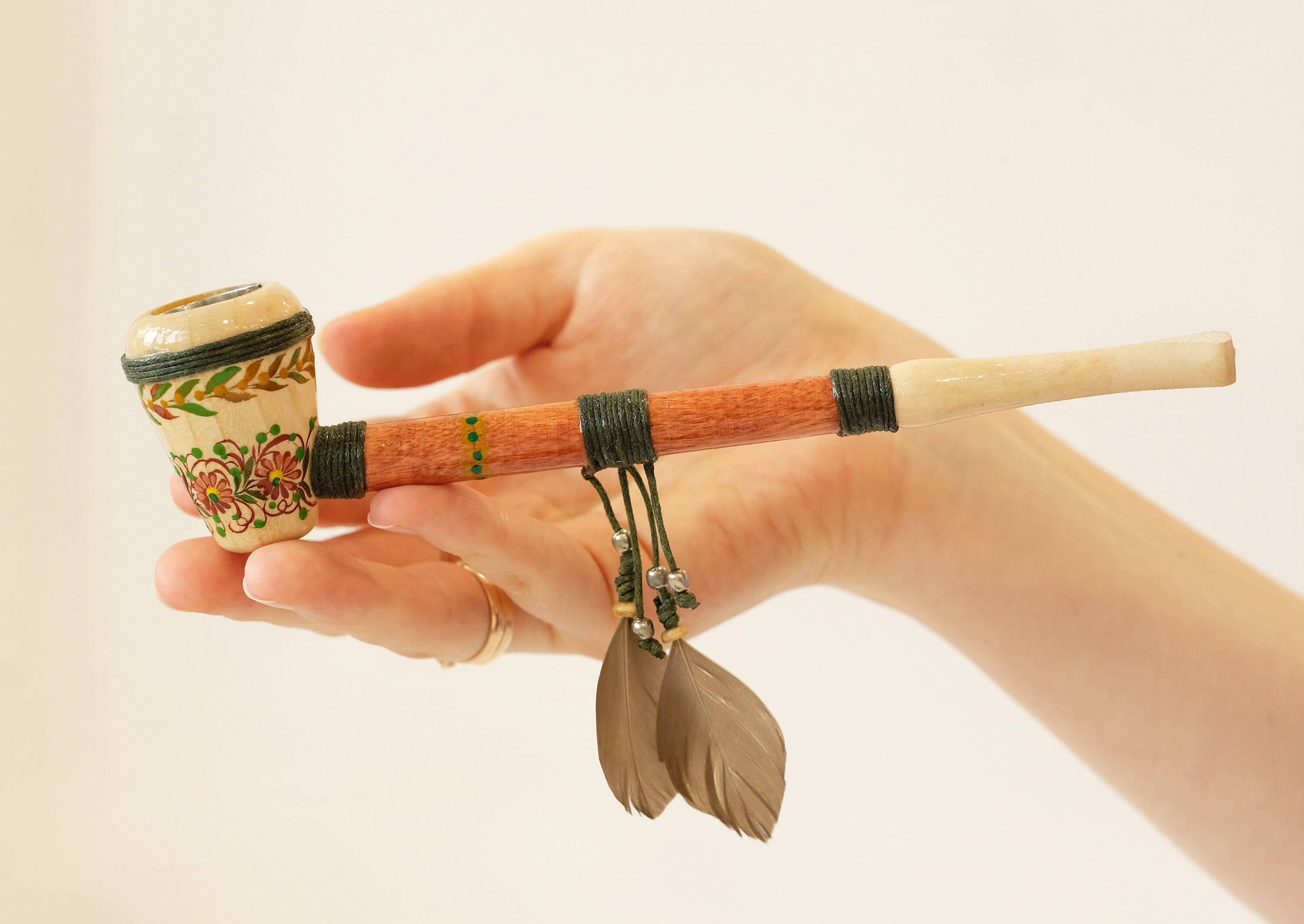 Wooden smoking pipe Native American pipe Indian peace pipe Etsy