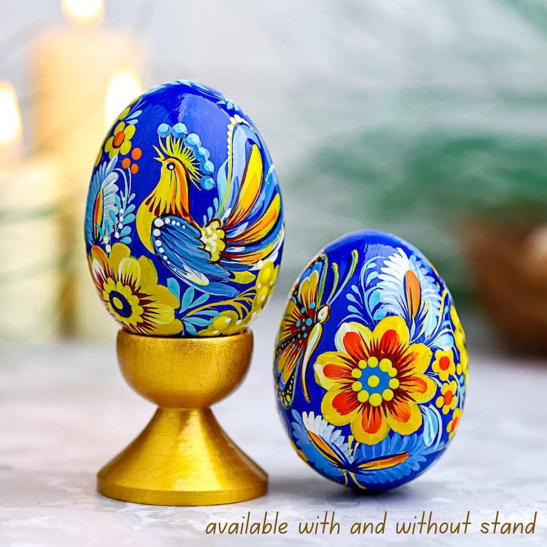 Painted Wooden Butterfly Easter Egg - Personalized Ukrainian Pysanky ...