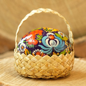 Ukrainian pysanky egg, Wooden Easter egg, Hand-painted Fairy bird egg, Unique decorative egg, Painted egg ornament, Pigeon wooden egg image 6