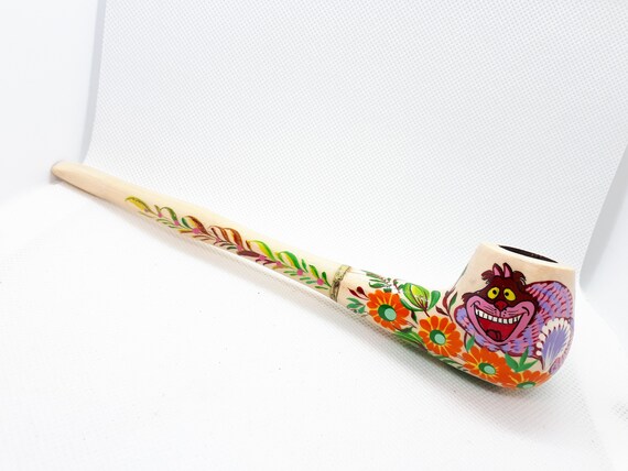 Cartoon Cat Pipe Tobacco Smoking Bowl Long Tobacco Pipe Etsy