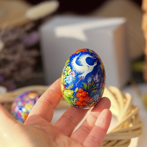Ukrainian Wooden Easter Eggs With Painted Cranes and Rustic House ...