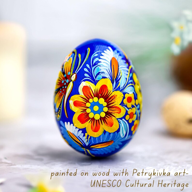 Hand-painted Wooden Easter Egg - Personalized Ukrainian Pysanky With ...