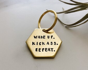 bitches Wake up best friend gift humor funny gift kick ass rude friendship repeat keychain gossip girlfriend birthday, mature