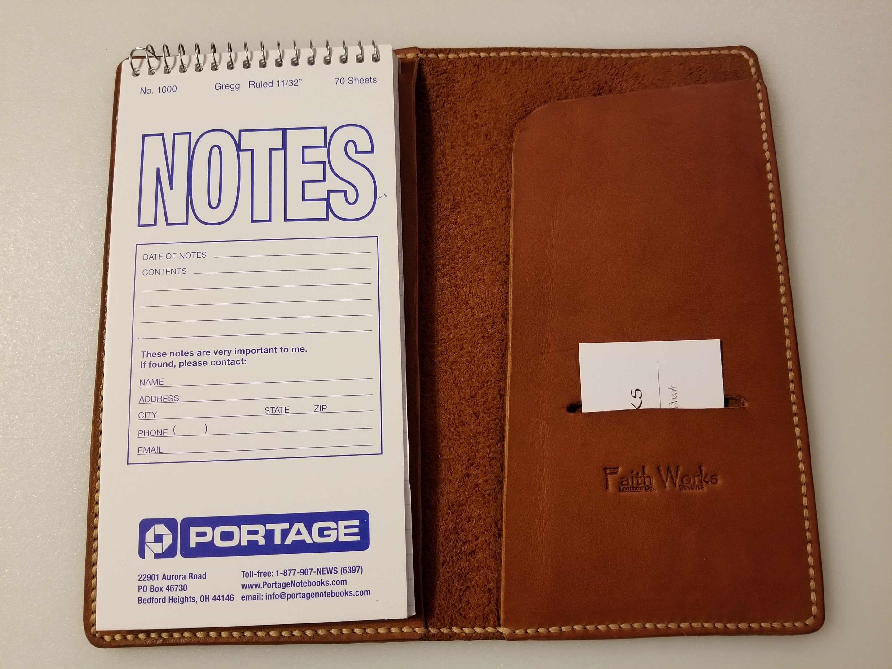 Portage Reporter Notebook Leather Cover for Lefties Too Etsy Australia