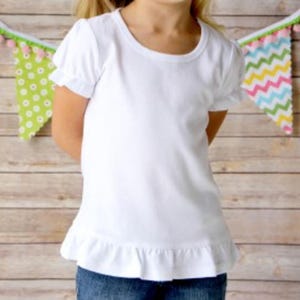 Girls Peeking Easter Bunny Appliqué Shirt, Personalized Girls Easter Appliqué Shirt, Peeking Easter Bunny Shirt, Girls Easter Shirt image 5
