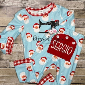 Santa Pajamas Etsy UK