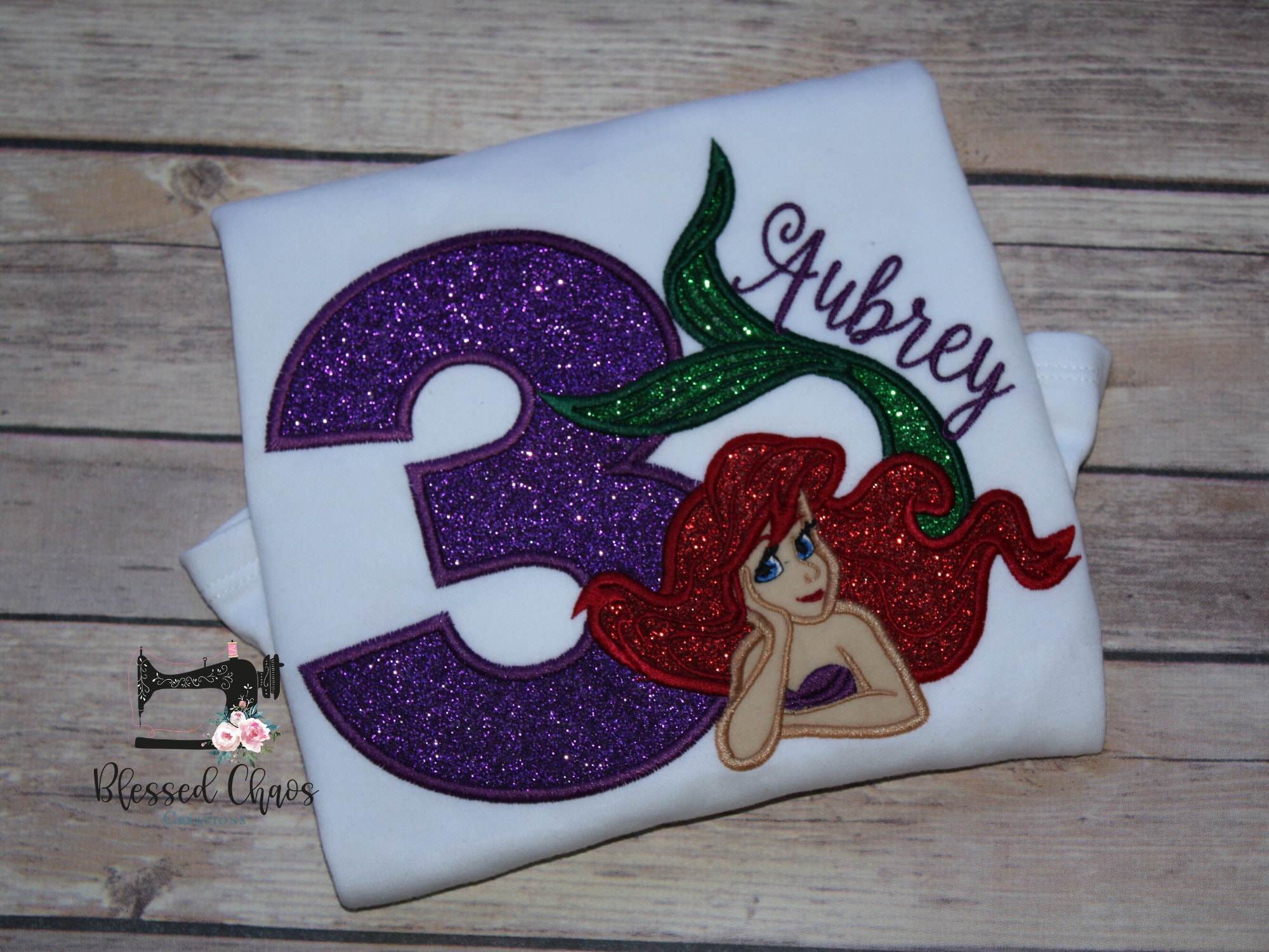 Girls Mermaid Shirt Mermaid Ariel 