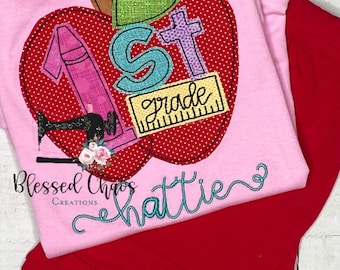 Girls First Grade Back to School Shirt, First Day of School Shirt, Back To School Outfit, Girls School Shirt, Girls First Grade Shirt, Tunic