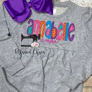 Hand Drawn Custom Felt Name Unisex SWEATSHIRT BUBBLE