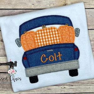 Boys Pumpkin Truck Shirt, Truck with Pumpkins, Boys Fall Shirt, Pumpkin Patch Shirt, Boys Pumpkin Outfit